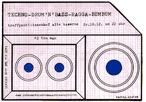 Bild: Der vorher verteilte Party-Flyer