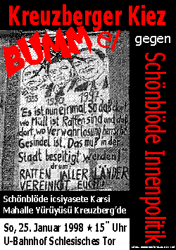 Plakat von der Demo