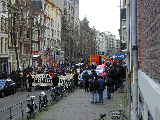 The demonstration, passing by the frankrijk