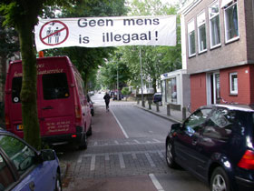 poster bij een winkel