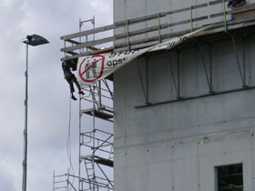 poster bij een koffieshop